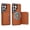 Brown, variant on TECH CIRCLE Wallet Phone Case for Samsung Galaxy A52 5G, with Card Holder, Stand, Compatible with MagSafe and Magnetic Accessories, Lightweight PU Leather Shell Protective Case, Darkpurple