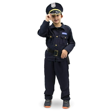 Plucky Police Officer Children Halloween Costume Dress up, FREEZE!: You'll have crooks stopped in their boots in this Plucky Police Officer children's costume By Boo