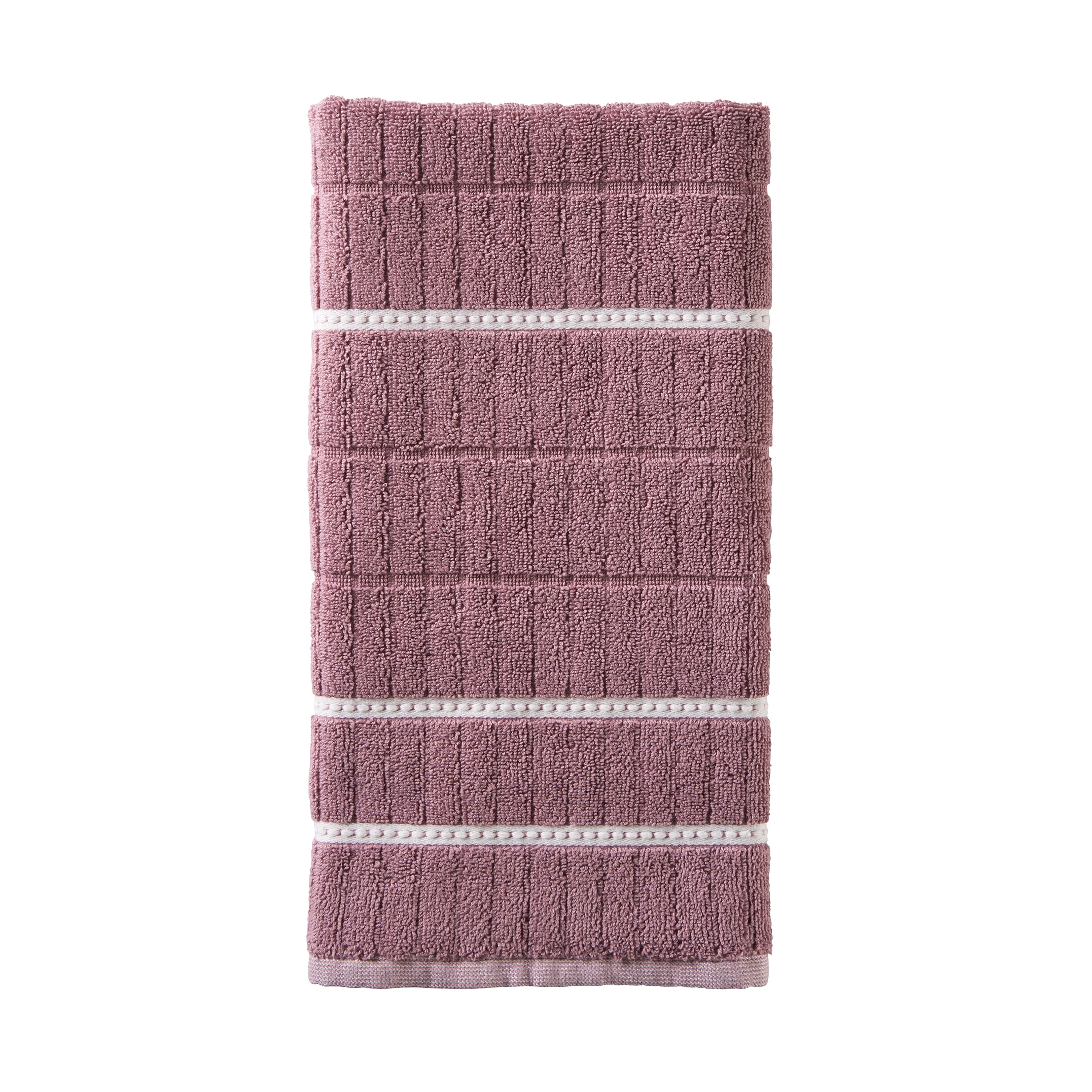 Better Homes & Gardens Soft Cotton Textured 4 Piece Bath Towel Set,Violet Gem