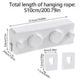 thumbnail image 2 of BotaniNest 5.1 Meter Double Rope Stainless Steel Clothesline With No Drilling And Expandable Wall Mounted Design Suitable For Camping Travel Balcony Indoor And Outdoor Use, 2 of 5