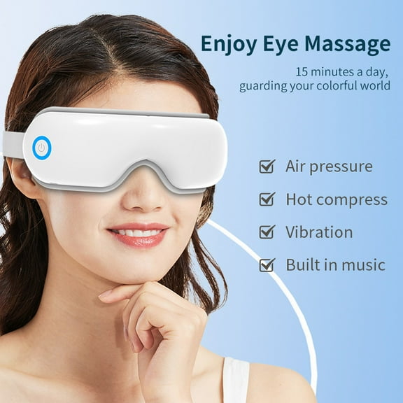 Eye Massager with Heat, Heated Eye Mask with Bluetooth Music, Face Massager, Mask for Migraine & Headache Relief, Improved Sleep, Birthday Gifts for Mom Dad Women Men Her Him