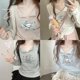 thumbnail image 3 of Sanrio Hello Kitty camiseta de manga larga con estampado de dibujos animados para mujer Y2K Sweet Girl Graffiti Slim Fit moda versátil Top otoño, 3 of 4