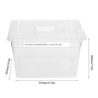 Everie Sous Vide Container 12 Quart Evc-12 with Collapsible Hinged Lid for Anova Nano or AN500-US00 Also Fits Instant Pot