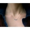 thumbnail image 6 of Aquamarine Ombre - 13" - 16.5" Rhodium Plated Crystal Necklace, 6 of 8