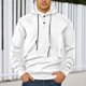thumbnail image 1 of MHFRRA Sudadera con Capucha de Manga Larga para Hombre, Estilo Informal, Deportivo, Holgado, de Color Liso Blanco, 1 of 8