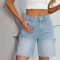 thumbnail image 2 of Wensltd Womens Casual High Waisted Denim Shorts Wide Leg Summer Jean Shorts with Pockets, 2 of 8