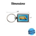 thumbnail image 3 of School Bus Metal Rectangle Keychain, 3 of 7