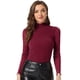 thumbnail image 1 of Camisa de manga larga brillante Allegra K Gilitter para mujer fiesta Rojo XL, 1 of 5