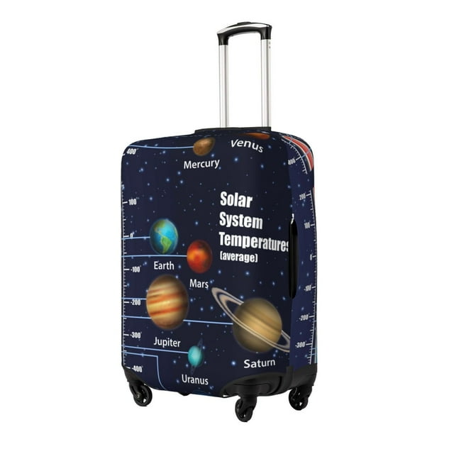 KLL Solar System Temperatures Diagram Print Travel Dust-proof Suitcase Cover Print Luggage Cover Protector for 18-32inch-Small
