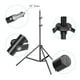 thumbnail image 3 of Trípode Soporte de luz de trípode de metal ajustable Máx. Altura 2M / 6.6ft con tornillo de 1/4 de pulgada para estudio de fotografía Luz de video LED Luz de anillo de paraguas Meterk  Trípode, 3 of 4