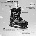 thumbnail image 3 of Lake Placid Nitro 8.8 Boys Adjustable Ice Skates, Washable Comfort Liner, Quick Fit Cam Buckles, 3 of 11