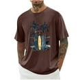 thumbnail image 2 of Miqool Men's Oversized T-Shirts Summer Casual Crew Neck Short Sleeve Palm Tree Print Graphic Tees Holiday Beach Hawaiian Shirts (Regular or Big & Tall), 2 of 5