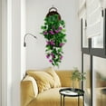thumbnail image 6 of VGFVFSKGA Artificial Eucalyptus Hanging Vine, Artificial Hanging Plants Fern Vine, Faux Silk Violet, Fake Hanging Plants with Flowers for indoor Outdoor Wall Garden Wedding interior Decoration,Z1#B, 6 of 6