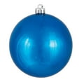 thumbnail image 1 of Vickerman 15.75" Contemporary Plastic Ball Ornament in Shiny Blue, 1 of 3
