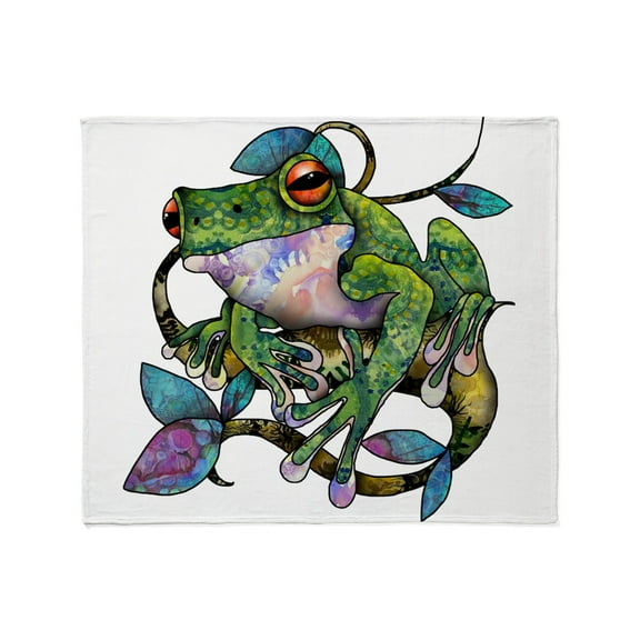 CafePress - Wild Frog Throw Blanket - Soft Fleece Throw Blanket, 50"x60" for All Ages