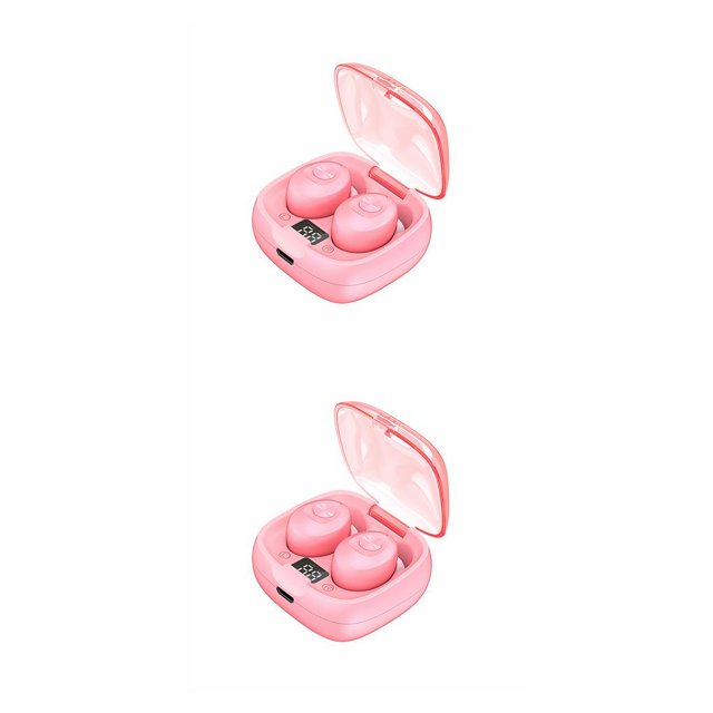 Auriculares inalámbricos Sidaley Bluetooth 5.0 estéreo con estuche de carga rosa 2piezas