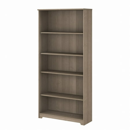 Bush Furniture Cabot Tall 5 Shelf Bookcase Ash Gray