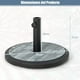 thumbnail image 3 of Base para Sombrilla de Patio Costway con Cemento Integrado Negro y Gris, 3 of 9