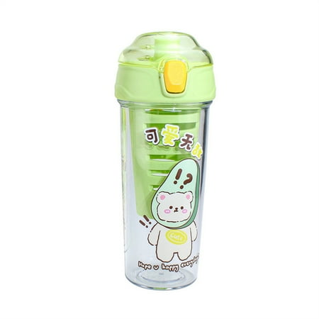 

Large Capacity Sweetheart Fruit Cup Tea Separation Flower Tea Cup Bounce Straight Drink Cup Student Women s Cute Summer Drink Cup