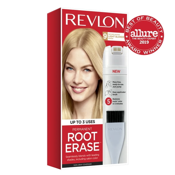Revlon Root Erase Permanent Hair Color, Touchup Hair Dye, 100% Gray ...