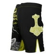 thumbnail image 2 of Raven Fightwear Men's Thor Norse MMA Shorts BJJ Black/Yellow, 2 of 3