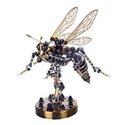 Haoun 3D Metal Puzzle Model for Kids and Adults, DIY Assembly Mechanical Wasp Model Stainless Steel Building Kit Jigsaw Puzzle Brain Teaser, Desk Ornament