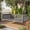 Gray, variant on Twin Size Wood Porch Swing with Ropes – Patio Garden Swing Bed, Sloped Design for Backyard, Gray