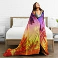 thumbnail image 5 of Kll Fleece Blanket Plush Throw Blanket Palm Trees At Sunset,Soft Fuzzy Cozy Flannel Blanket For Couch Sofa Bed.(80"X60"), 5 of 9