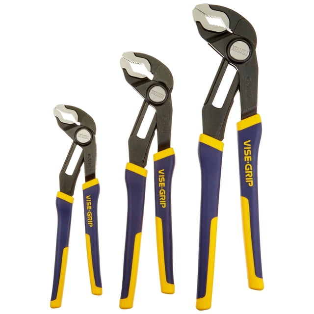 Juego de alicates IRWIN VISE-GRIP GrooveLock V-Jaw de 3 piezas (2078710)