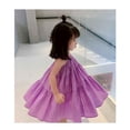 thumbnail image 3 of Vestido de fiesta de estilo coreano de verano con escote cuadrado y estampado a cuadros para niñas, vestido sin mangas con lazo y encaje, vestidos de verano para niñas, 3 of 5