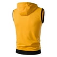 thumbnail image 3 of MSJUHEG Puffer Vest Women Mens Vest Men Women Autumn And Winter Fashion Casual Solid Color Zipper Hooded Sleeveless Cotton Top Vest Features Vests For Women 2023 Yellow L, 3 of 8
