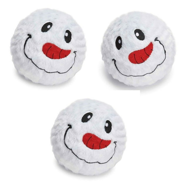 CHOK Holiday Dog Toy Spikey Snowman Ball Squeaker Soft High Bounce Choose Quantity (One Ball)