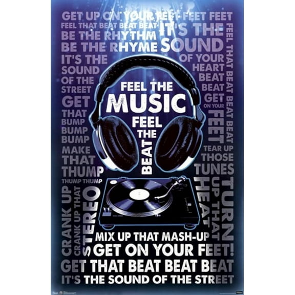 Feel The Music Laminated Poster Print (24 x 36)