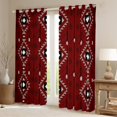 thumbnail image 3 of Homewish Vintage Boho Aztec Black Out Curtains for Adult, Maroon Abstract Ombre Curtains Pack of 2 (42x63 Each), Hippie Mandala Style Bedroom Curtains, Living Room Curtains Decor, 3 of 7