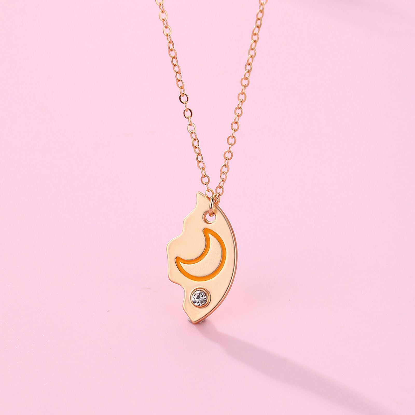 Lovecryst 3Pcs/set Sun Moon Star Pendant Necklace Best Friend Bff