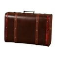 thumbnail image 1 of Miulika Vintage Suitcase Box Photo Props Organiser Case Suitcase Storage Box Decorative Black brown L, 1 of 9