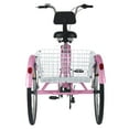 thumbnail image 2 of Lilypelle Tricycle for Adult Seniors,26" Wheels,7 Speed Unisex Cruiser Bike,Pink, 2 of 7