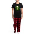 thumbnail image 4 of CafePress - Irish Skull Women's Dark Pajamas - Women's Short Sleeve Print T-Shirt and Pants Dark Cotton Pajama Set, 4 of 7
