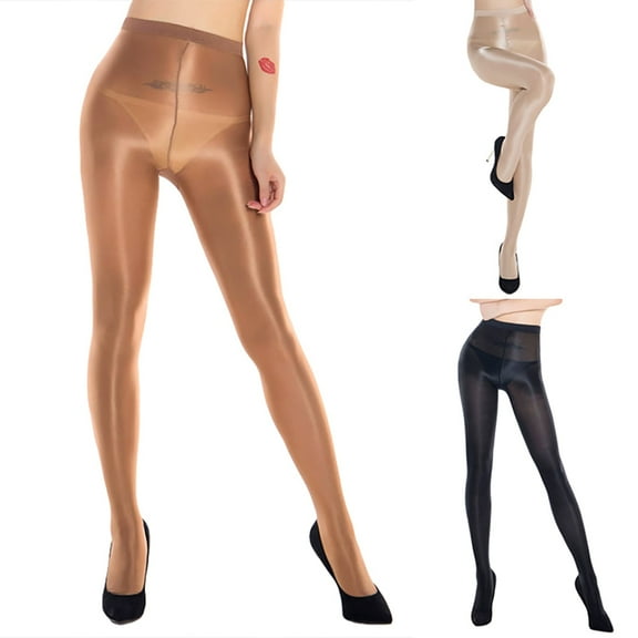 harmtty Women Fashion Glossy Pantyhose Night Shop Stage Performance Tights Stockings
