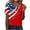 GQR10-Red, variant on VKOYWKM 4th of July Shirts for Women Independence Day American Flag Graphic Tees Button V Neck Henley Shirts Patriotic Red White and Blue Tshirts Tops