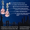 thumbnail image 2 of Gem Stone King 925 Silver and 10K Yellow Gold Peach Nano Morganite and White Moissanite and White Lab Grown Diamond Earrings for Women | 27.80 Cttw | Gemstone October Birthstone | Pear Shape 18X13MM, 2 of 6