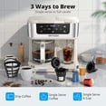 thumbnail image 3 of AIRMSEN 12-Cup Drip Coffee Maker with K Cup Combo, Programmable Coffee Machine with 1-4 Cup Setting, Single Serve or Coffee Pot, Auto Shut-off, Spill-Free Spout，Ivory White, 3 of 11