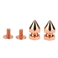 thumbnail image 4 of Spiked Cone Spike Stud, Brass Metal Rivet Spikes Screw Back 100 Sets  For Shoes 8x14mm, 4 of 8