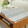thumbnail image 3 of Cotten Linen Rectangle Tablecloths, Living Room Coffee Table Cover with Pocket and Tassels Washer Dryer Fridge Top Dust Cover, 3 of 5