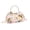 Gold, variant on Women's Handmade Floral Sequin Evening Bag Beaded Clutch Purse with Metal Ring Handle for Wedding Prom Party