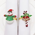 thumbnail image 3 of Reheyre Adorable Santa Claus Napkin Ring Set - Beautiful Cute Alloy Napkin Clip (6Pcs) for Home, 3 of 8