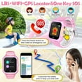 thumbnail image 3 of Eurhowing 4G Kids Smartwatch, 1.4" Touchscreen Waterproof Smart Watch Phone with Two Way Call, GPS Tracker, SOS Alert, Parent Control App, Gift for Boys Girls Aged 3-15, Pink, 3 of 12