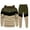 Army Green#9527, variant on Mens Tracksuits Patchwork Color Hoodies Sweatpants 2Pcs Gym Sweat Suits Running Jogging Fall Winter Athletic Tracksuit Outfits