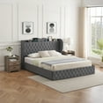 thumbnail image 6 of Danolapsi 46.1" Velvet Upholstered Platform Bed Frame, King, 6 of 8