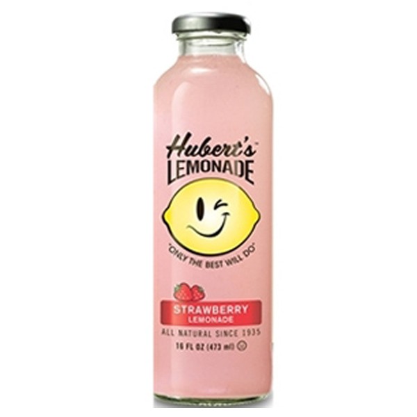 Hubert's Strawberry Lemonade 16 oz Glass Bottles Pack of 12